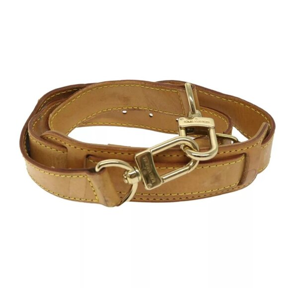LOUIS VUITTON Adjustable Shoulder Strap Leather 31.1""-37.8"" Beige Auth - Picture 3 of 11